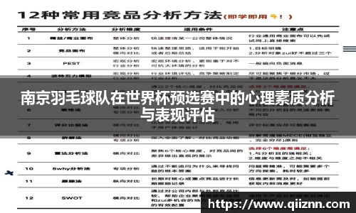 南京羽毛球队在世界杯预选赛中的心理素质分析与表现评估